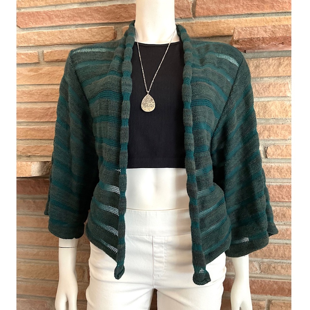 Indigenous Blue Green Knit Wrap